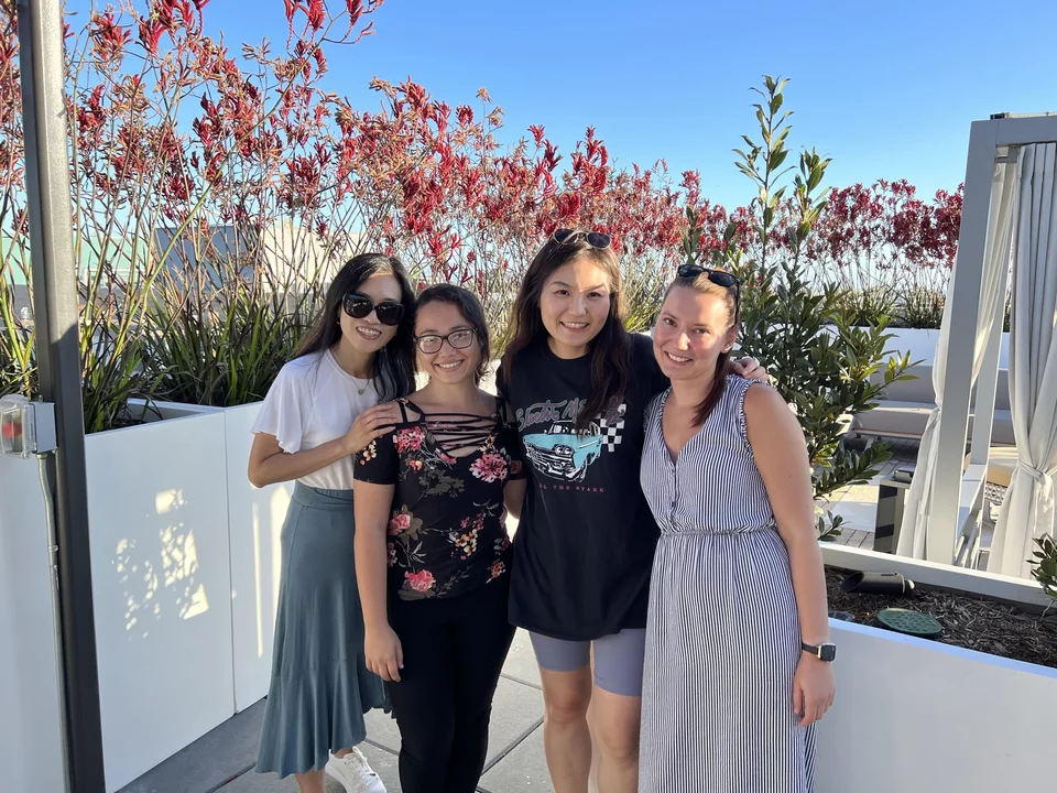 Lab rooftop meeting